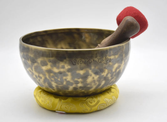10 Inch Solar Plexus Chakra Moon Singing Bowl with mallet cushion