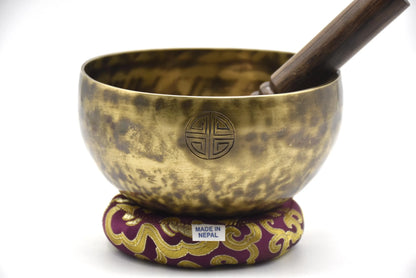 6 Inch Full Moon Singing Bowls for Crown Chakra B Note Healing Tibetan singing bowls mallet cushion