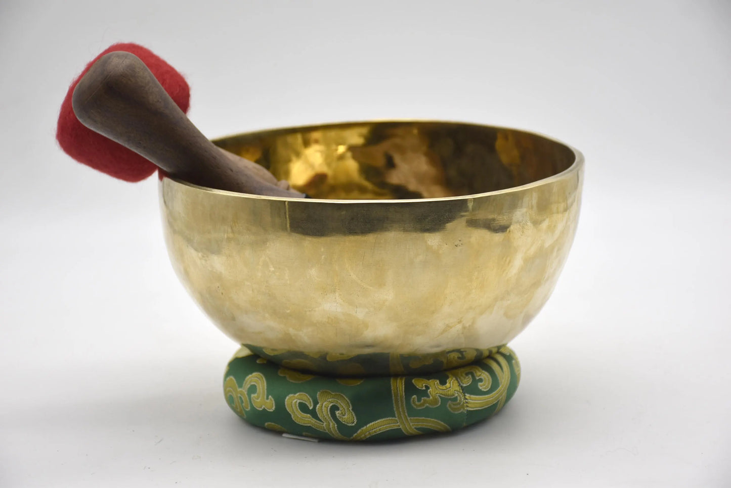 8 Inch Heart Chakra- F Note Tuned singing bowls mallet and cushion