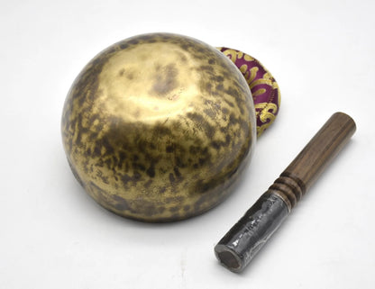 6 Inch Full Moon Singing Bowls for Crown Chakra B Note Healing Tibetan singing bowls mallet cushion