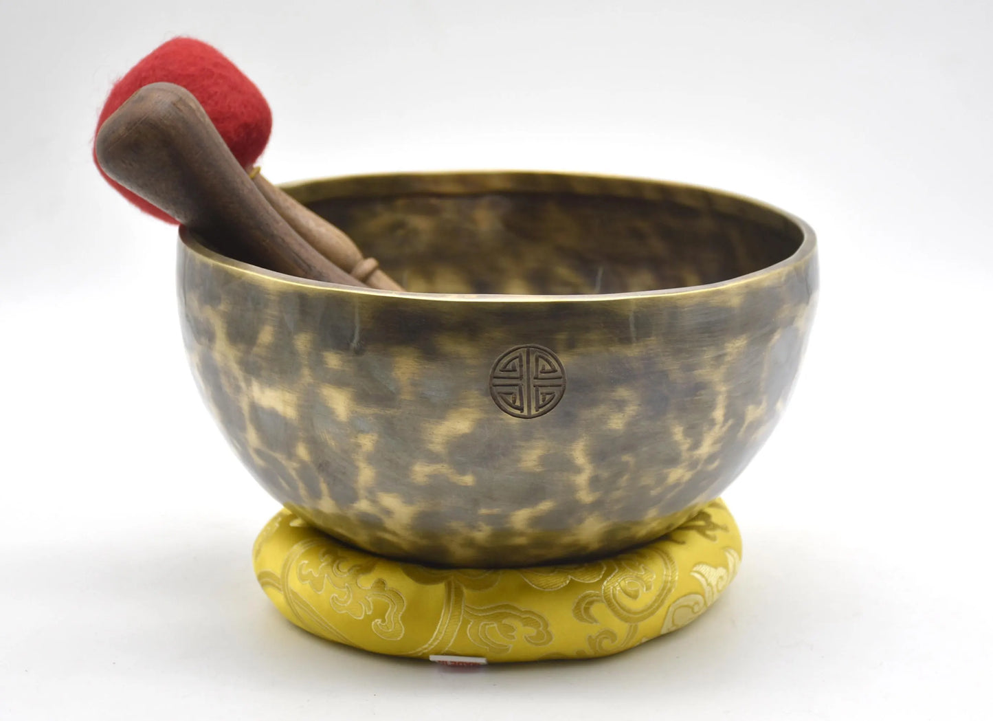 10 Inch Solar Plexus Chakra Moon Singing Bowl with mallet cushion